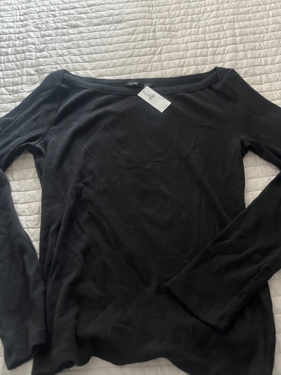 Banana Republic Factory Ribbed Boatneck long sleeve top S NWT - Picture 2 of 5